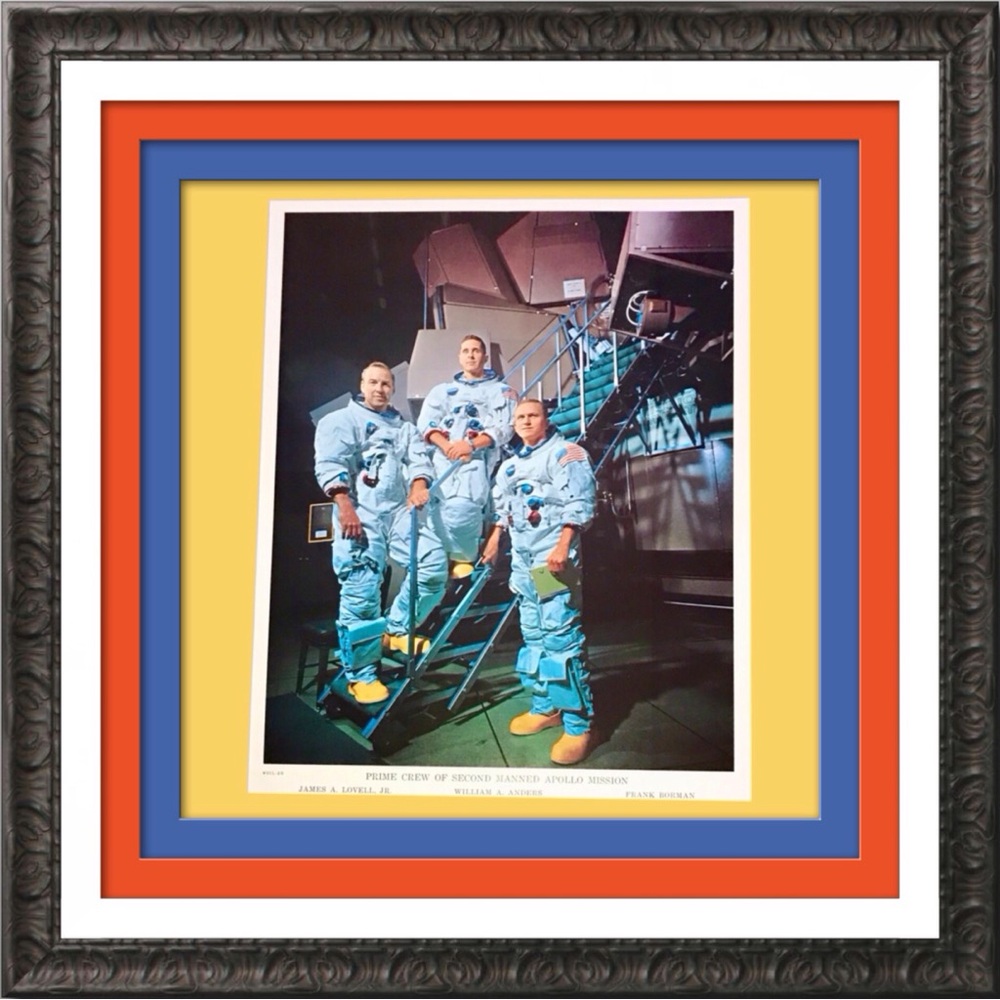 Vintage "Prime Crew of Second Manned Apollo Mission" Photo